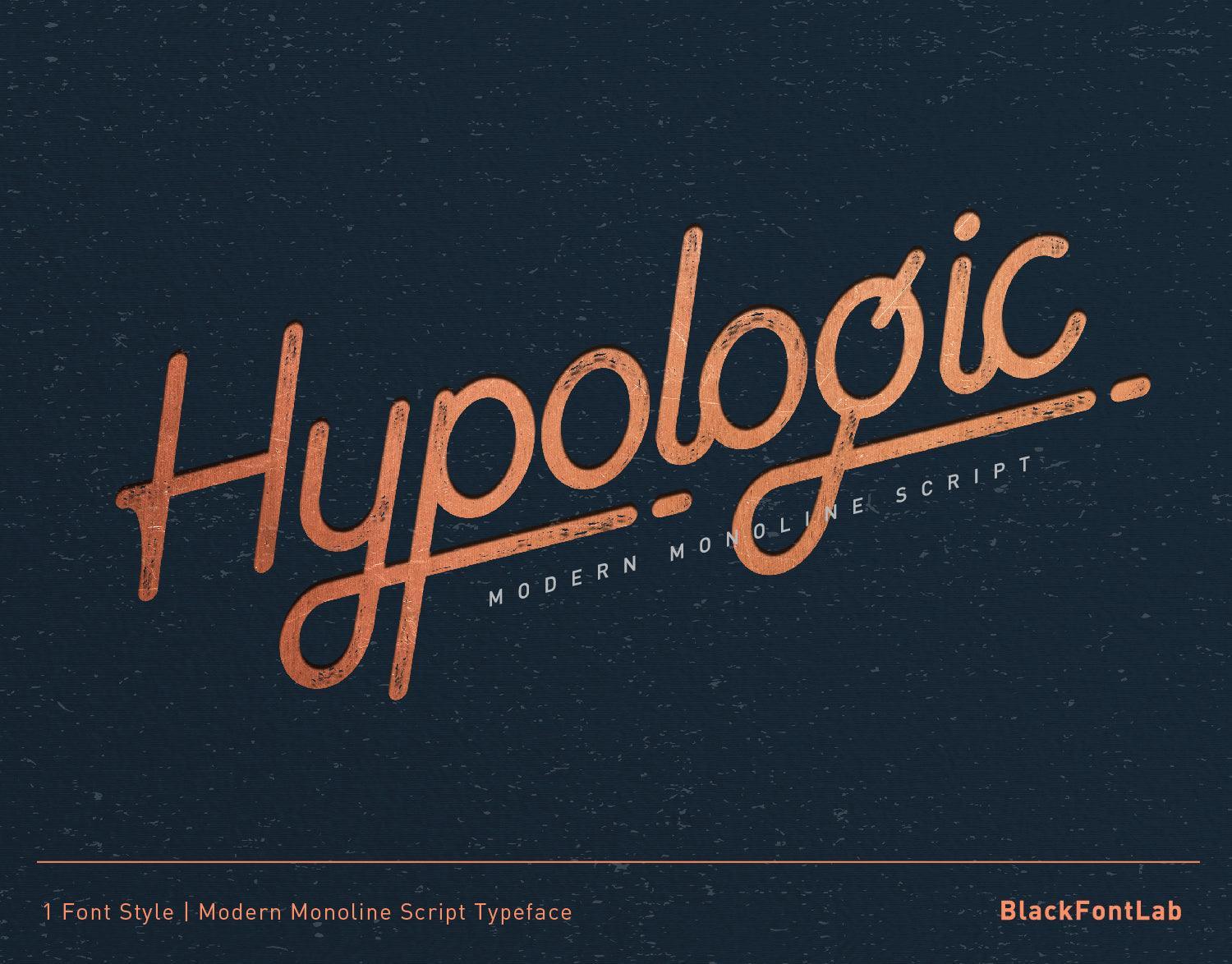 Hypologic - Modern Monoline Script Font